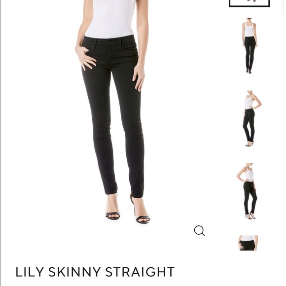 🆑 [4/$20] Level 99 Black Lily Crop Skinny Straight Jeans - Picture 1 of 8